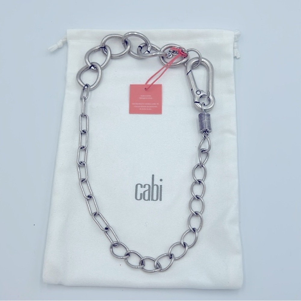 CAbi You’ve Got Swagger- Swagger Necklace Style # 2217 NWT Matte Silver 18”